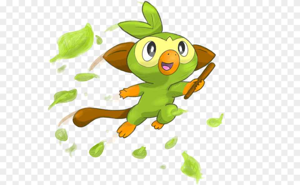 Grookey Digital Paint Digital Art Videogames Game Freak Pokemon Sword Grookey Art, Green, Amphibian, Animal, Frog Png