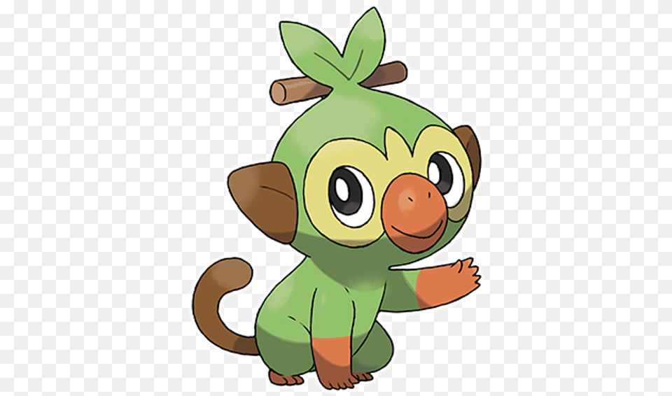 Grookey Pokemon Sword And Shield Starters, Plush, Toy, Baby, Person Png Image