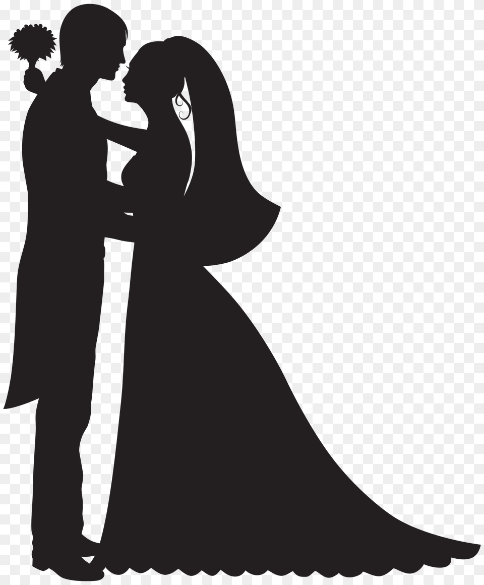 Groom And Bride Clip Art, Silhouette, Triangle Free Png