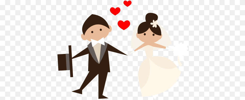 Groom And Bride Clipart Transparent Married Clipart, Clothing, Dress, Formal Wear, Winter Free Png