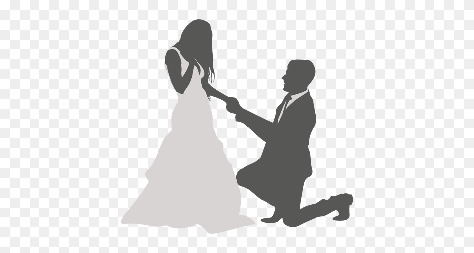 Groom Kneeling To Bride, Clothing, Dress, Adult, Person Free Png