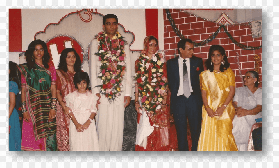 Groom Shreeman Dipesh Ramniclal And The Bride Shreemati Rite, Plant, Clothing, Dress, Flower Arrangement Free Png Download
