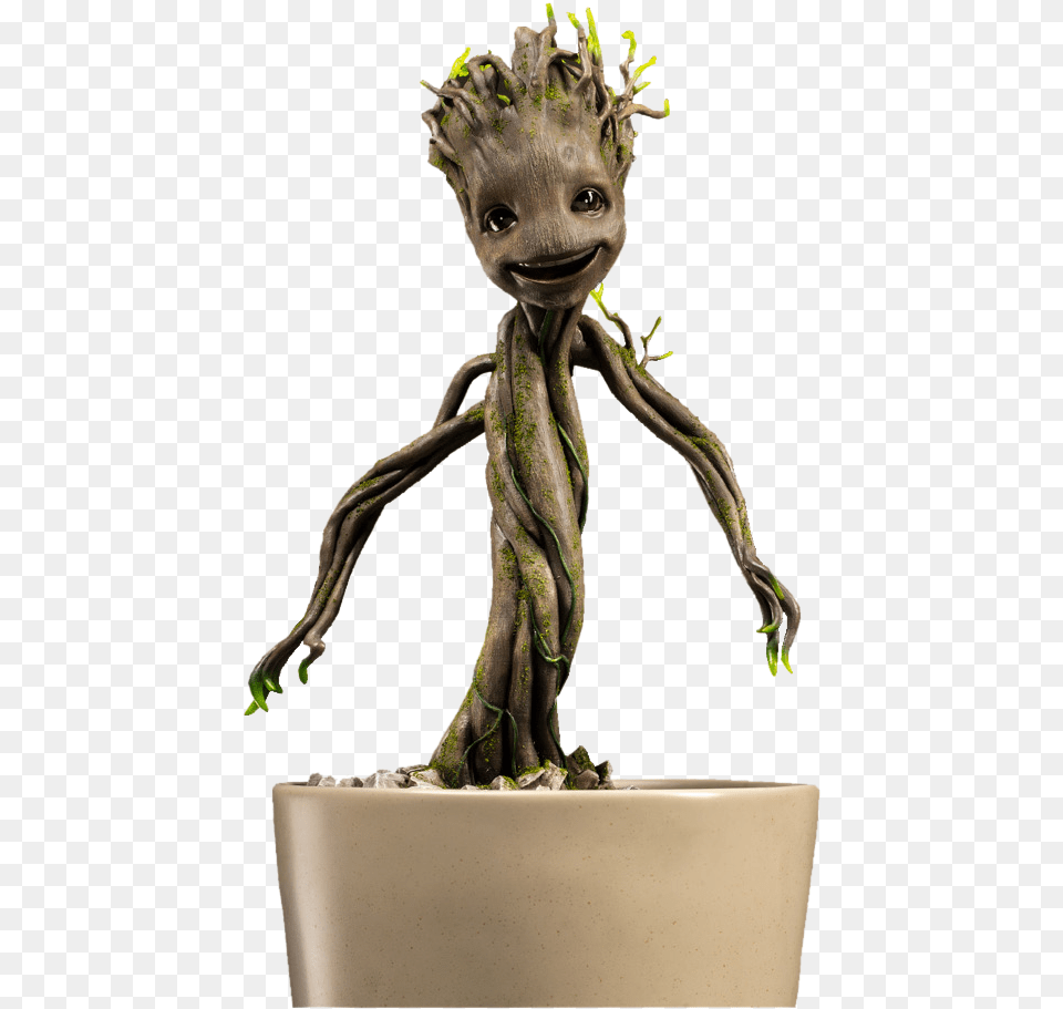 Groot, Plant, Potted Plant, Alien, Figurine Free Png