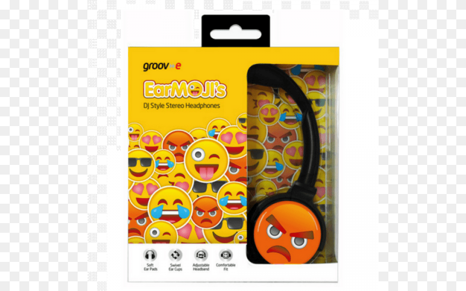 Groov E Kids Earmoji Emoji Dj Style Stereo Headphones Groov E Earmoji39s Stereo Headphones Kissing Face, Electronics, Head, Person Png