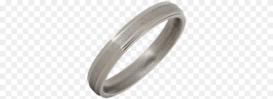 Grooved Edge And Stone Finish Titanium Band, Accessories, Platinum, Silver, Jewelry Free Transparent Png
