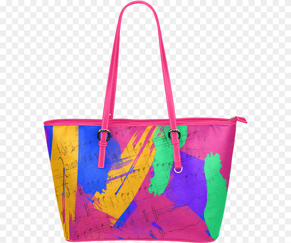 Groovy Paint Brush Strokes Leather Tote Bagsmall Handbag, Accessories, Bag, Purse, Tote Bag Free Transparent Png