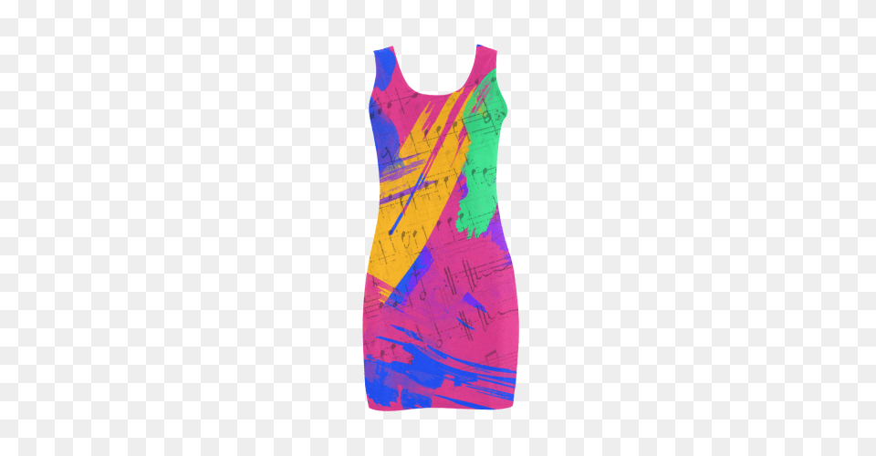 Groovy Paint Brush Strokes With Music Notes Medea Vest Dress, Clothing, Tank Top Free Png Download