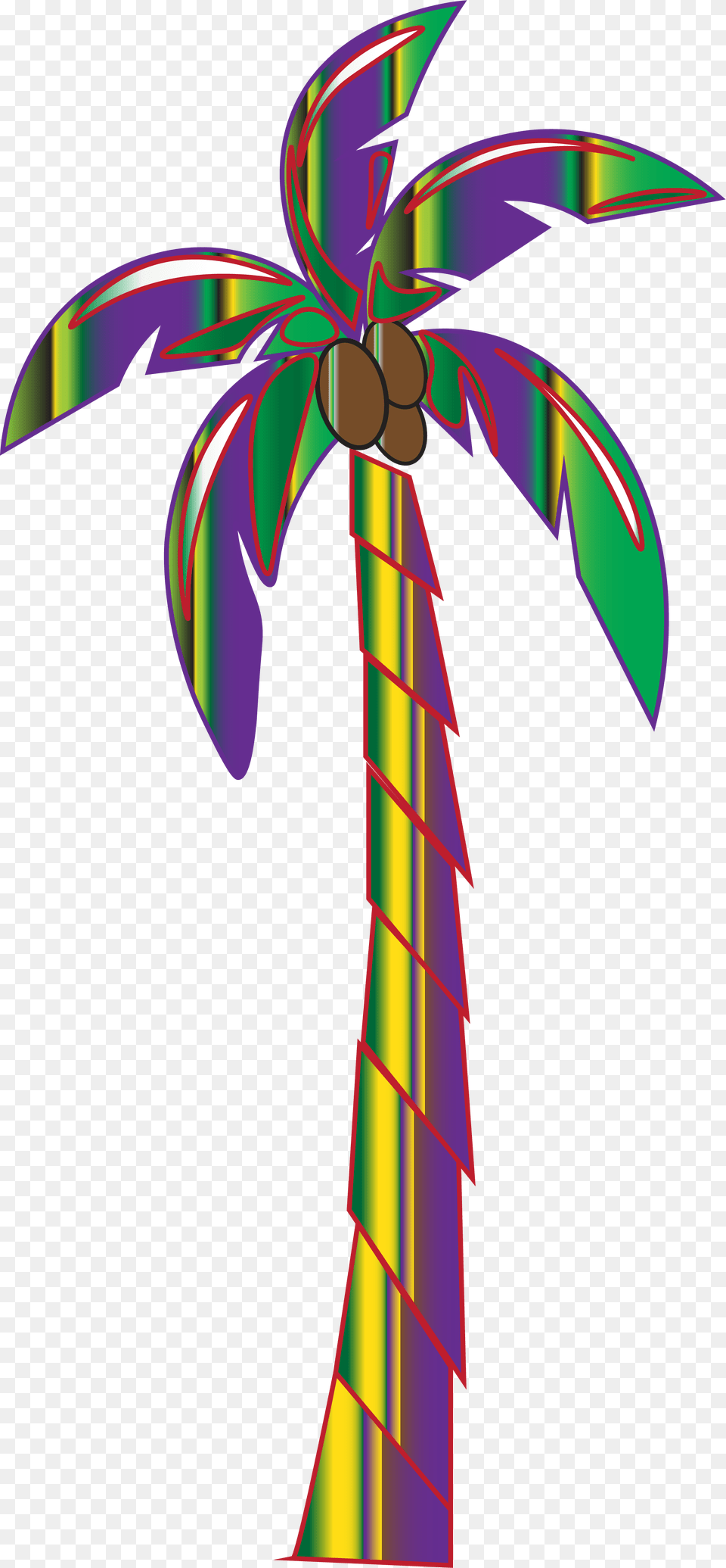 Groovygutta X Palm Trippy Tree Groovygutta Trippy, Palm Tree, Plant, Cross, Symbol Png