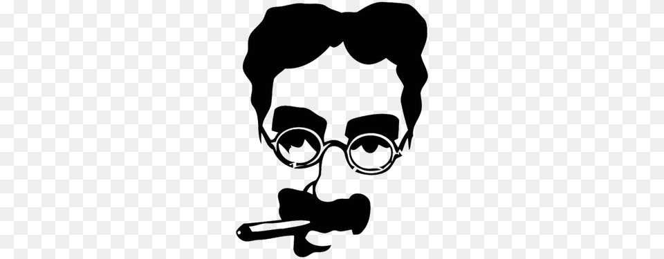 Groucho Marx, Stencil, Accessories, Sunglasses, Man Png