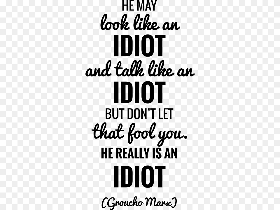 Groucho Marx Quote Sticker Poster, Gray Png