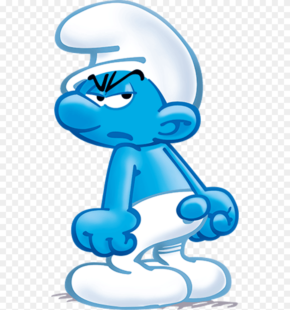 Grouchy Smurf Cartoon, Baby, Person, Outdoors Png Image