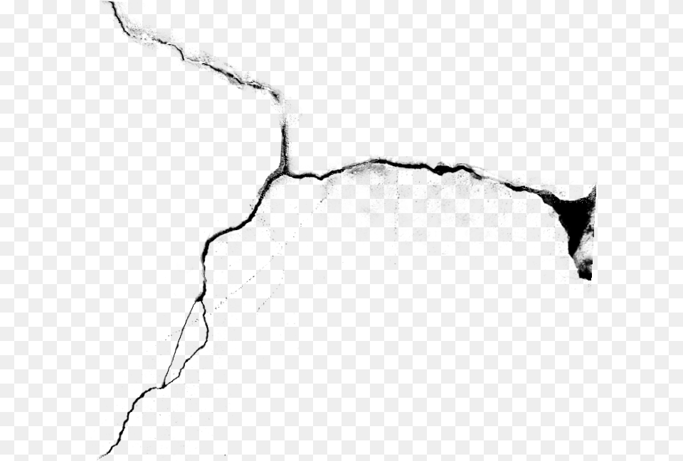 Ground Crack Vector Line Art, Gray Free Transparent Png