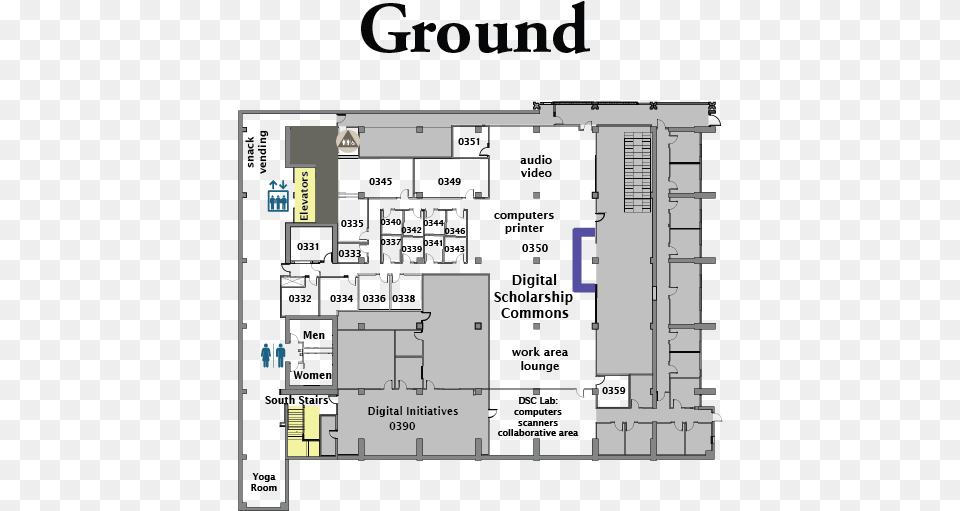 Ground Floor Mchenry Library Floor Plan, Diagram, Scoreboard, Floor Plan Free Png Download