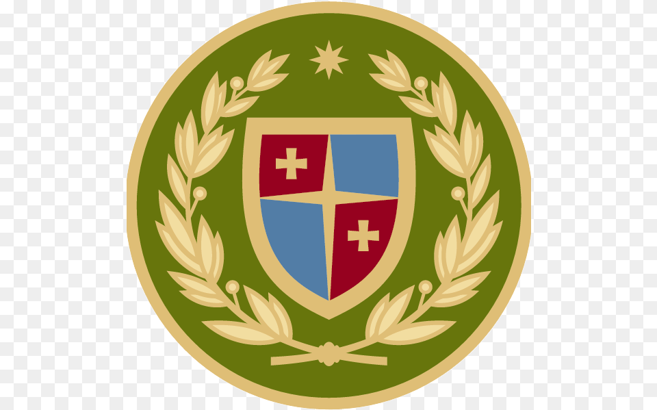 Ground Forces Of Georgia Logo Saqartvelos Tavdacvis Saministro, Emblem, Symbol, First Aid Free Png