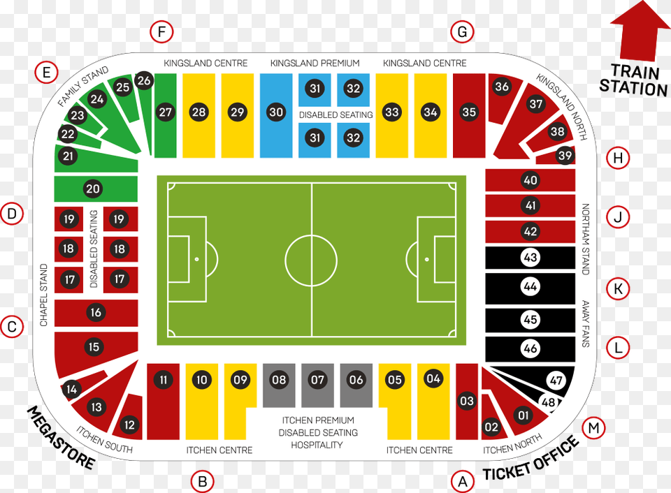 Ground Map St Marys Stadium Seating Plan, Scoreboard Free Png Download