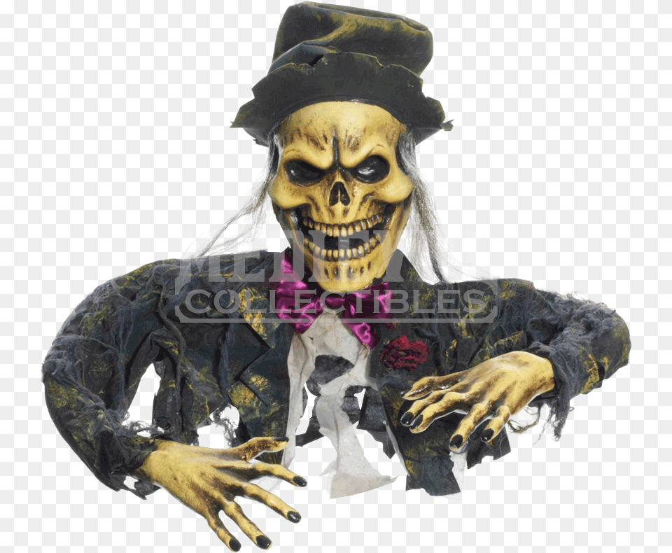 Groundbreaking Zombie Groom Forum Novelties Out Of The Ground Groom Zombie Multicolor, Adult, Male, Man, Person Png Image