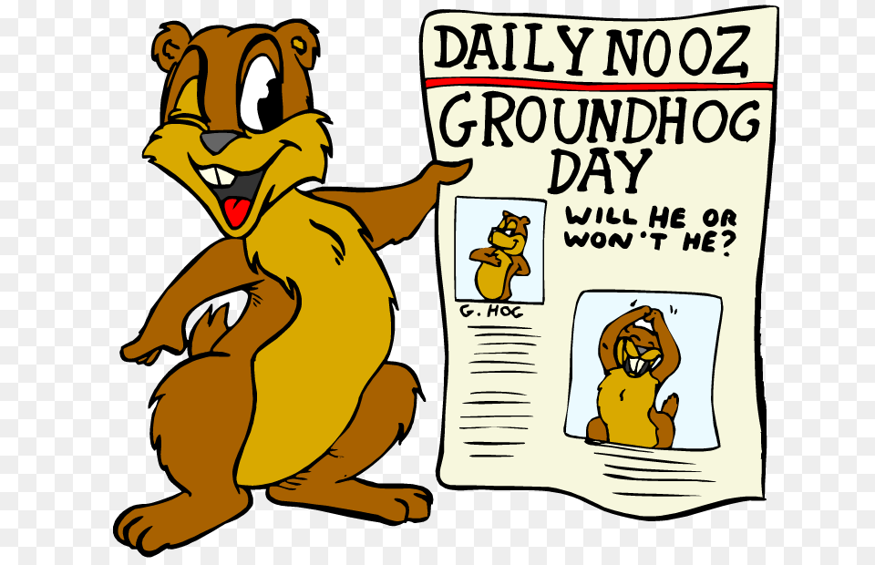 Groundhog Clipart Winter Day, Book, Comics, Publication, Baby Free Png