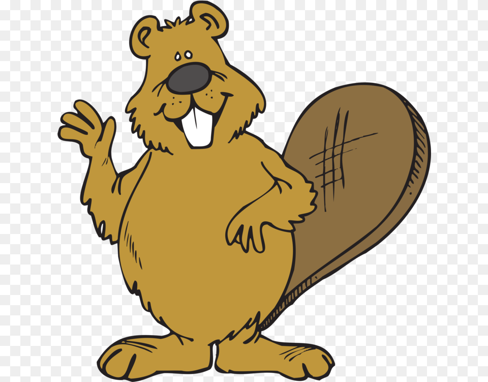 Groundhog Day Cartoon Rodent Beaver Waving, Animal, Mammal, Baby, Person Free Transparent Png