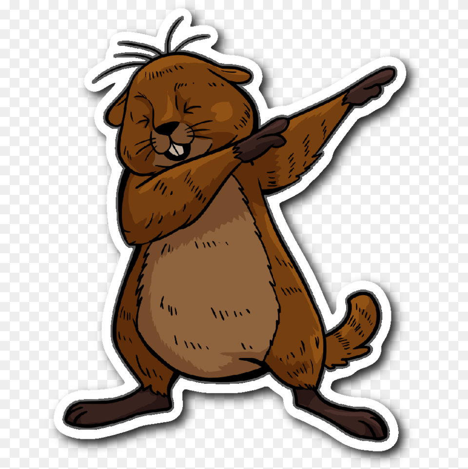 Groundhog Day Funny Dabbing Dance Groundhog Sticker Groundhog Day, Animal, Mammal, Baby, Person Free Transparent Png