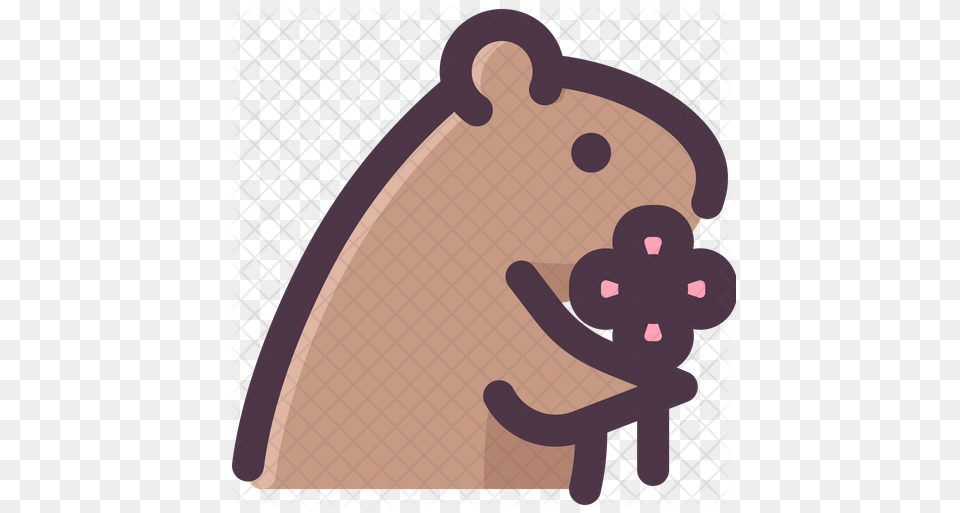 Groundhog Holding Flower Icon Lotus Temple, Animal, Mammal, Rodent, Blackboard Free Png Download