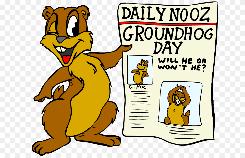 Groundhog Shadow Morning Clipart Image, Book, Comics, Publication, Baby Png