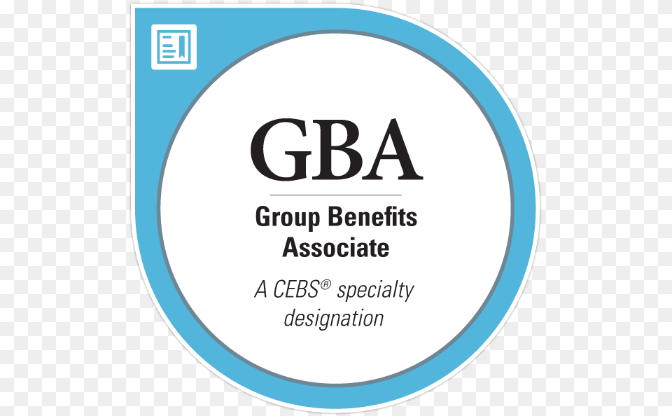 Group Benefits Associate U Group Benefits Associate Gba, Sticker, Disk, Text Png