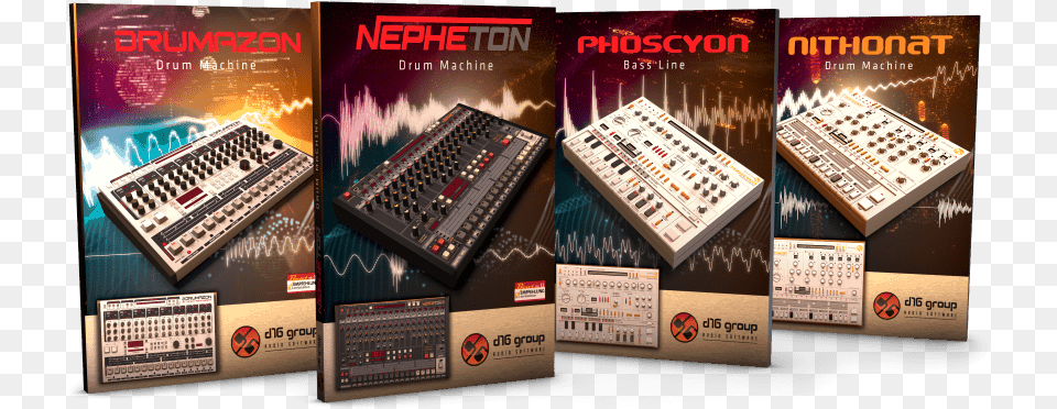 Group Classic Boxes Bundle Analog Synthesizer, Advertisement, Poster, Indoors, Room Free Png