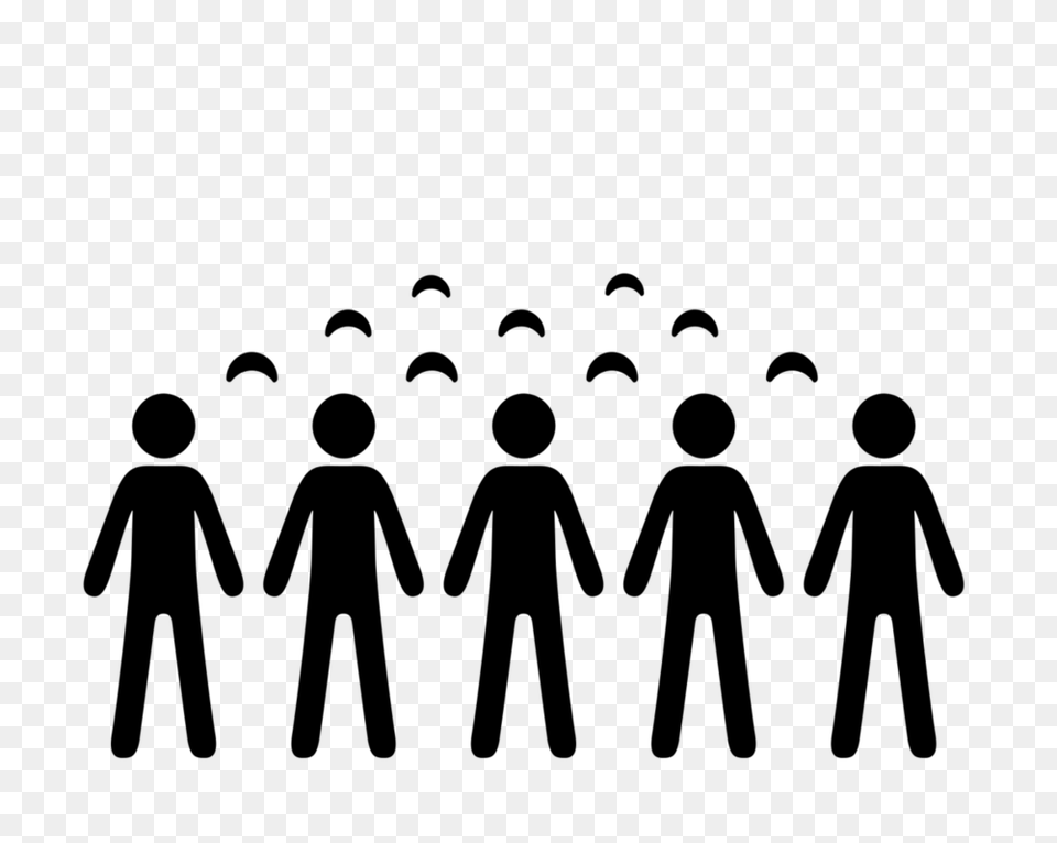 Group Clipart Crowd, Gray Free Png Download