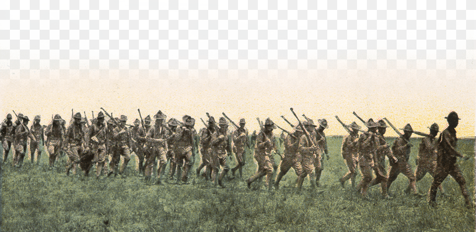 Group Of About 30 Soldier Marching Army Charging, People, Person, Adult, Male Free Png