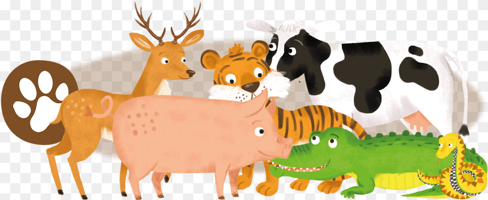 Group Of Animals Clipart, Animal, Mammal, Cattle, Cow Free Transparent Png
