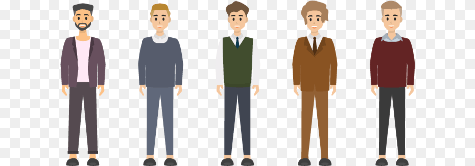 Group Of Businessman Character Design Formal Wear, Long Sleeve, Man, Male, Sleeve Png Image