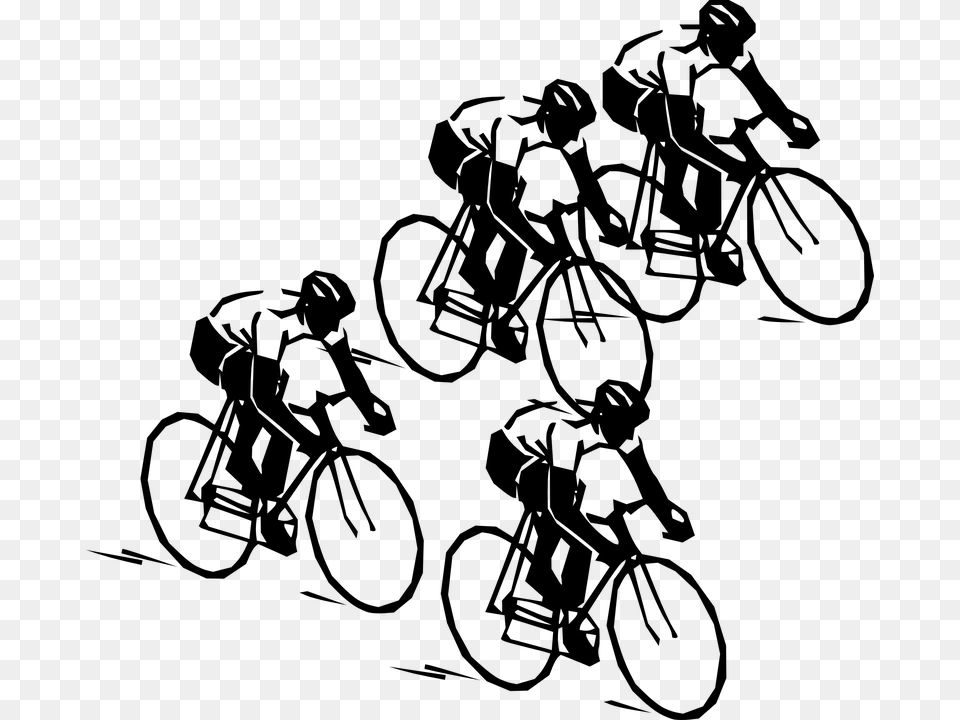 Group Of Cyclists Riding Bikes, Bicycle, Cycling, Machine, People Free Png