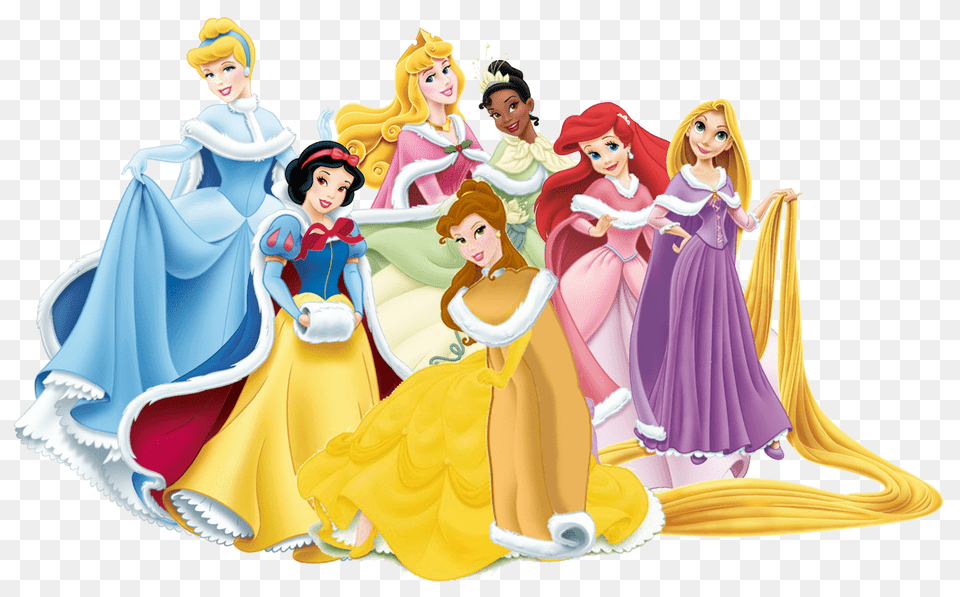 Group Of Disney Princesses, Book, Comics, Publication, Toy Free Png