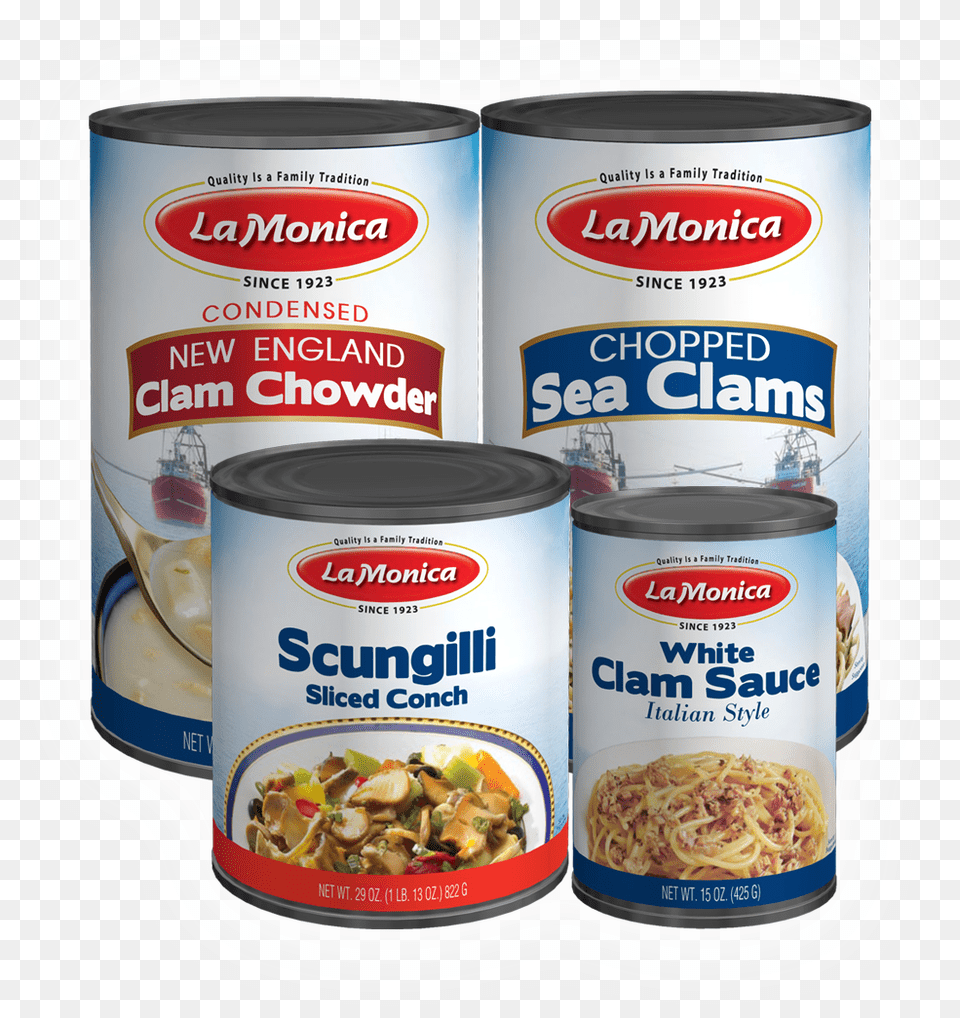 Group Of Food Service Cans La Monica, Tin, Aluminium, Can, Canned Goods Png