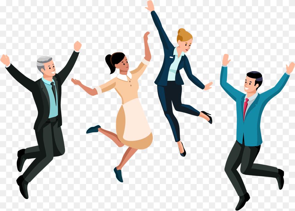 Group Of Happy People Clipart Staff, Person, Dancing, Leisure Activities, Adult Free Transparent Png