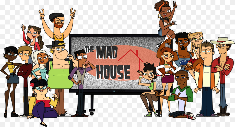 Group Of Mad People Clipart Collection Clip Art Freeuse Total Drama The Madhouse, Book, Comics, Publication, Baby Free Png