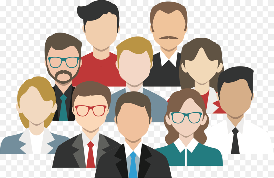 Group Of People Animated, Person, Glasses, Lecture, Crowd Free Png