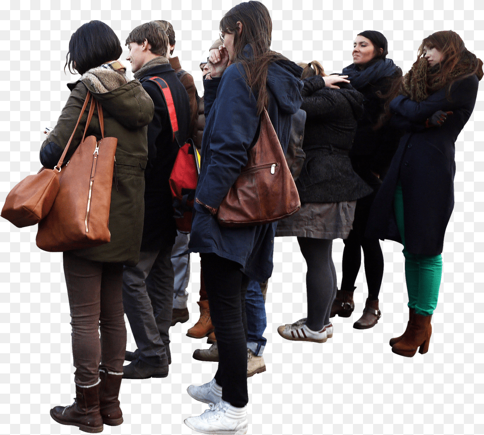 Group Of People Back, Accessories, Person, Woman, Handbag Free Png Download