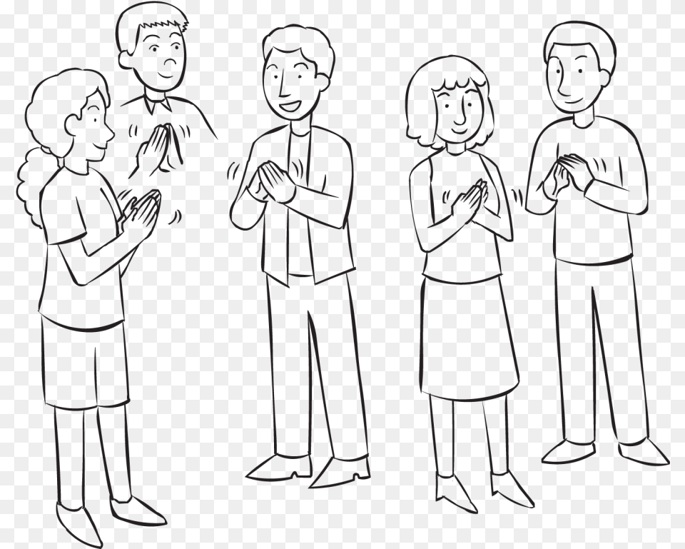 Group Of People Clapping Their Hands As Part Of Copy Drawings Of People Clapping, Adult, Female, Person, Woman Free Transparent Png