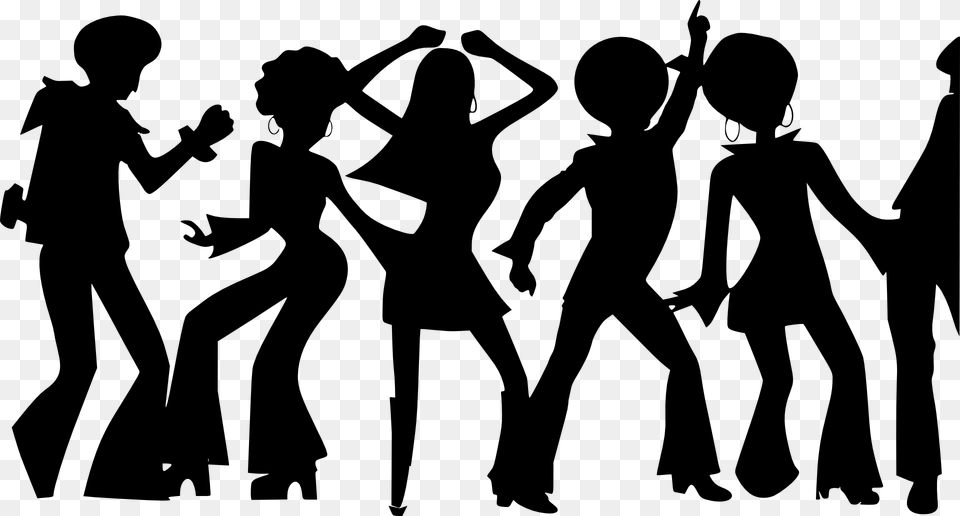 Group Of People Clipart Retro Dance Silhouette, Adult, Person, Woman, Female Free Png Download