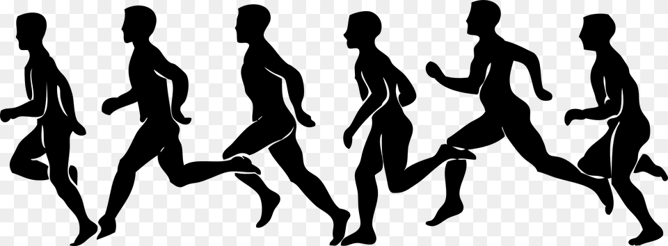 Group Of People Clipart Running Clip Art, Silhouette, Person, Man, Male Free Transparent Png
