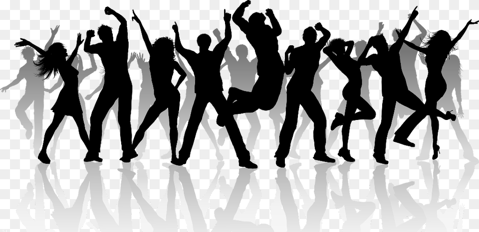 Group Of People Dancing People Dancing Silhouette, Person, Adult, Man, Male Free Transparent Png