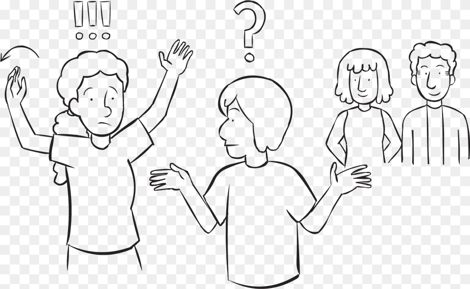 Group Of People Looking Puzzled Trying To Find Their Line Art, Person, Face, Head, Adult Png Image