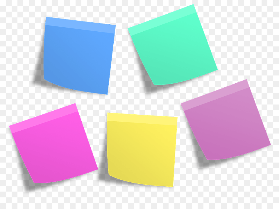 Group Of Sticky Notes, Blackboard Png Image