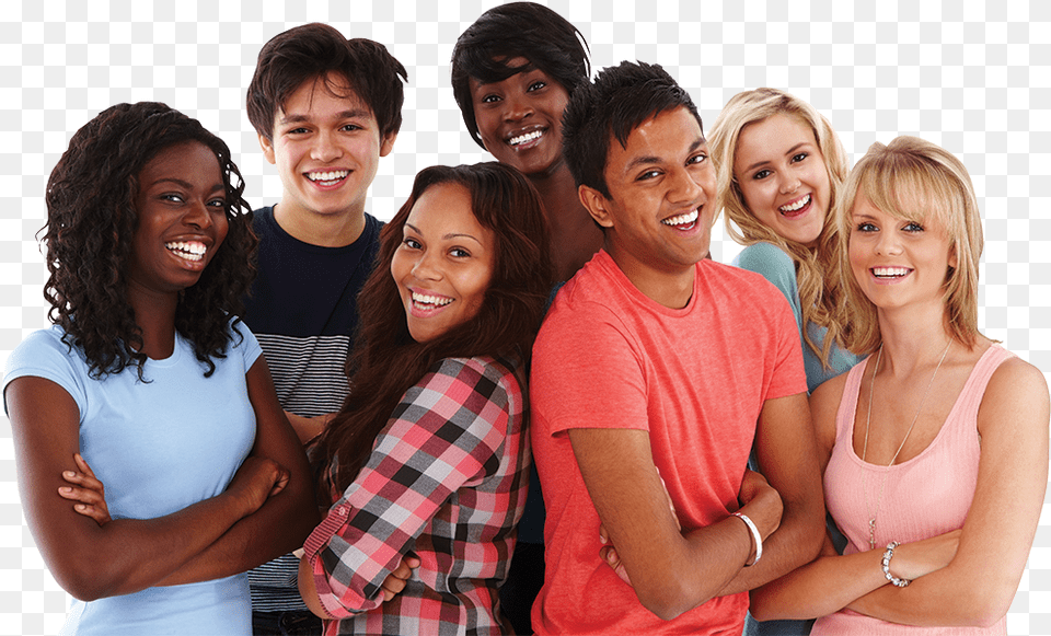 Group Of Teens Teenagers Group, Head, Face, Smile, Person Free Transparent Png