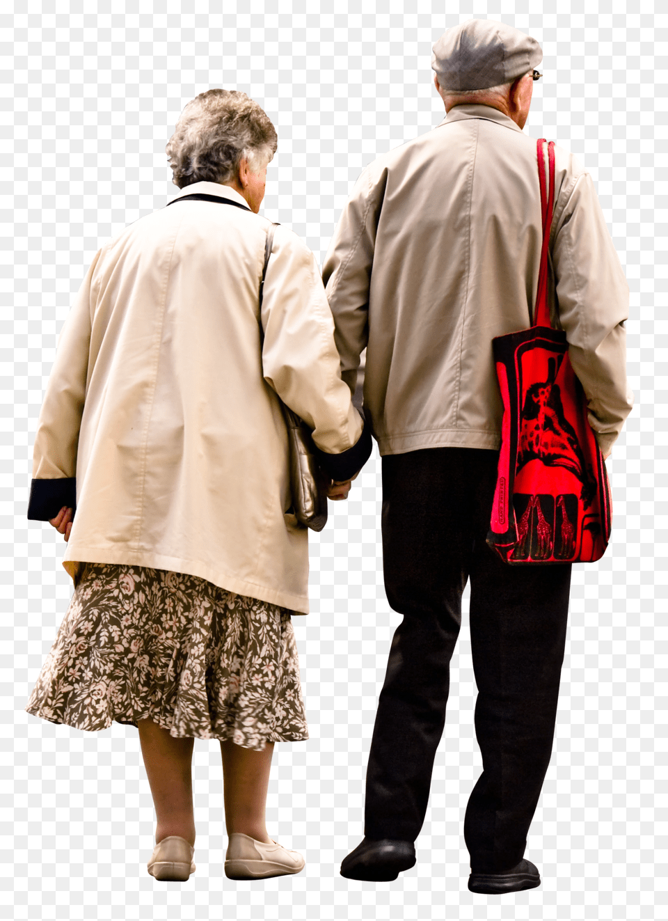 Group People Walking Elderly Couple Holding Hands Elderly Couple Walking, Accessories, Person, Long Sleeve, Sleeve Free Png Download