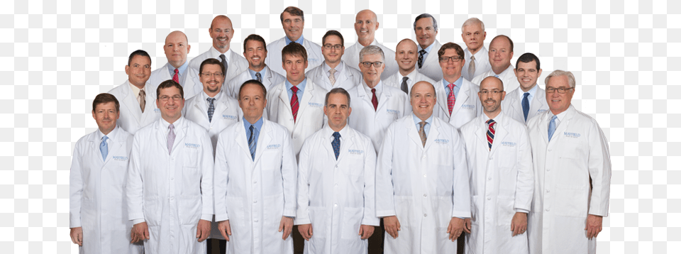 Group Photo Of Mayfield Physicians Neurosurgery, Coat, Lab Coat, Person, Clothing Free Png Download