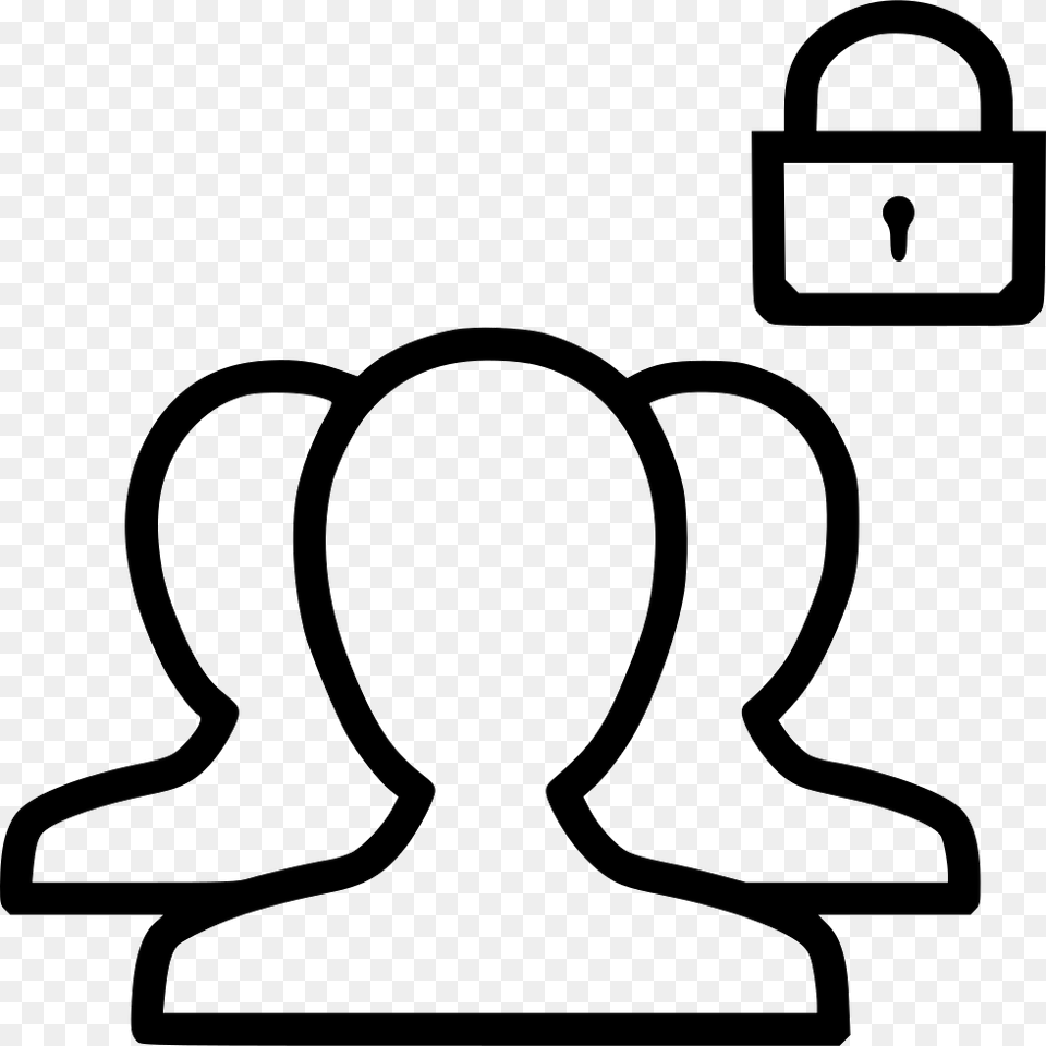 Group S Contacts People Lock Secure Security Password People Heart Icon, Stencil, Text Free Png Download