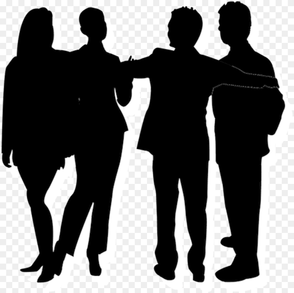 Group Silhouette Group People Silhouette, Stencil, Person Free Png