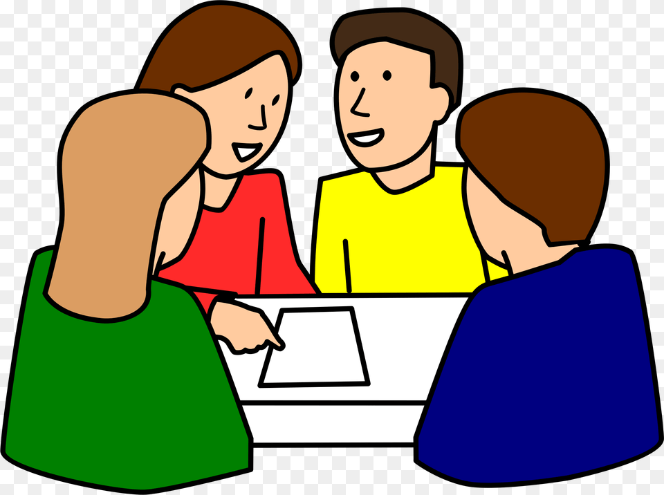 Group Work Clipart, Conversation, Person, Face, Head Png Image